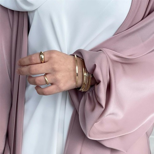 Dubai Abaya Cárdigan Largo Caftán Vestido Interior Mujeres Musulmanas Abaya Vestido Abaya Eid Islam - Imagen 9 de 45