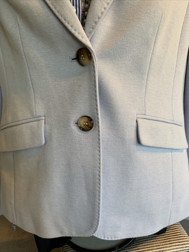 Talbots Blue Hand Stitch Single Button Blazer NWT Size 4 Womens - Picture 8 of 12