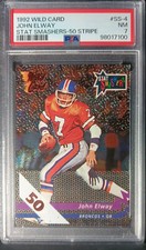 1992 Wild Card John Elway  SS-4 50 STRIPE STAT SMASHERS PSA 7 NM LOW PPOP