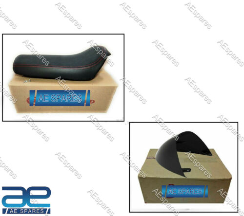 For Royal Enfield Continental Gt 650 Premium Single Rider Seat + Black Cowl ECs - Foto 9 di 18