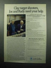1989 NRA National Rifle Association Ad - Clay Target