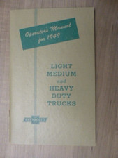 1949 Chevrolet Light, Medium, & Heavy Duty Trucks Operator's Manual