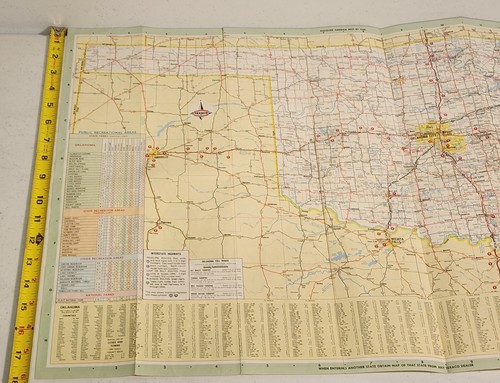 Oklahoma 1968 mapa de ruta vintage estación de servicio de gas de petróleo Texaco viaje de viaje OK - Imagen 5 de 7