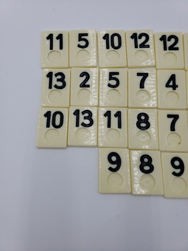 Rummikub Set of Black Tiles Game Replacement Pieces Numbers 1980 Crafts - Picture 2 of 5