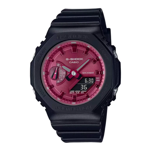 CASIO G-SHOCK GMAS2100RB-1A BURGUNDY DIAL WATCH