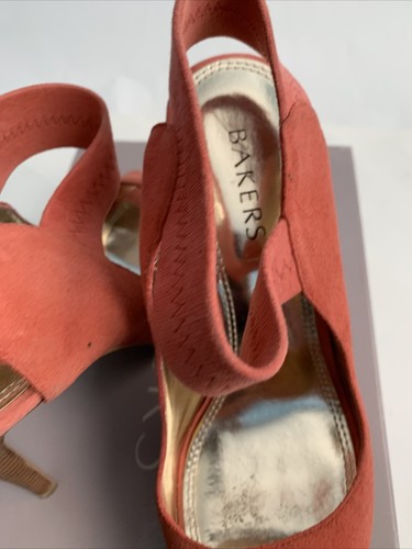 Bakers Coral Orange Debbi Style 1422 High Heels Size 7.5 - Picture 11 of 12