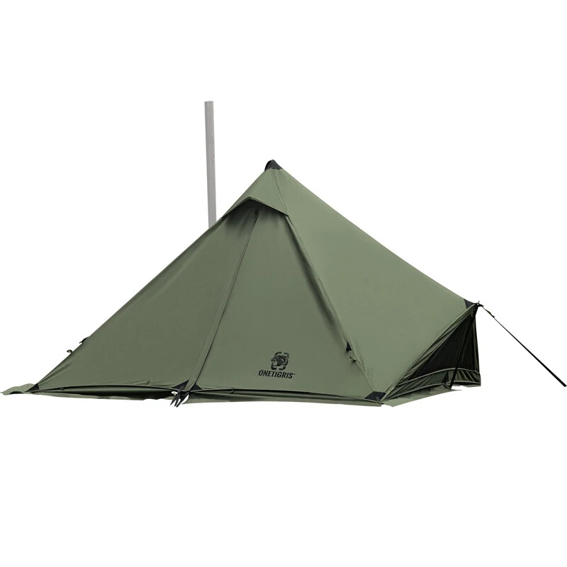 Chimney Tent 12 persons Pyramid Hot Tent With Tent Poles Snow Skirts