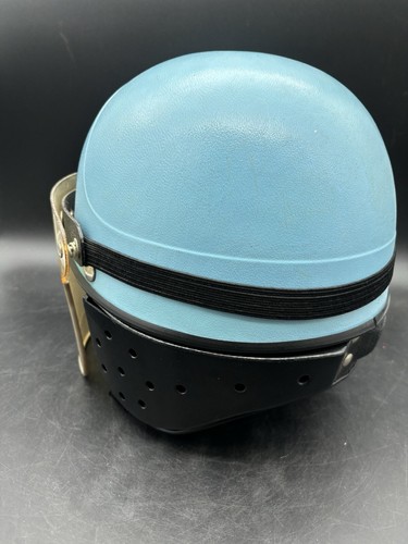 Casco moto d'epoca BUCO Police Riot blu con scudo facciale - Foto 8 di 16
