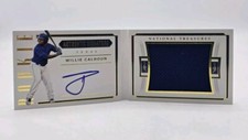 2018 National Treasures WILLIE CALHOUN RC Signature Jumbo Material Booklet /99