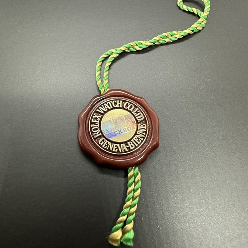 CRONÓMETRO ROLEX VINTAGE etiqueta colgante holograma sello rojo sello - Imagen 3 de 4