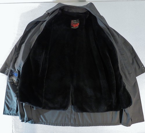 Vintage KORATRON Alligator Mens 44R Gray Plaid Top Coat Overcoat Removable Liner - Picture 6 of 7