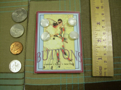 16 antichi bottoni smoking conchiglia madreperla VINTAGE *Cucito su CARTOLINA ARTE moderna - Foto 3 di 23