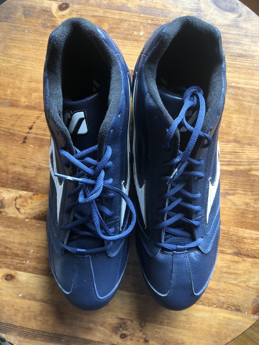 Mizuno Men's Blue 9 Spike Classic G4 Mid Baseball Cleats