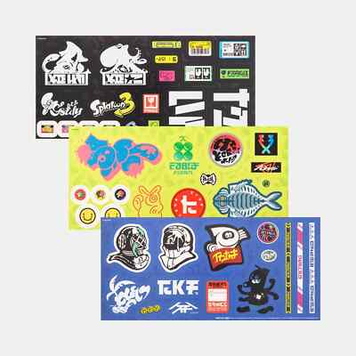 Splatoon 2 / 3 Ikasu Graffiti sticker All 3 type set