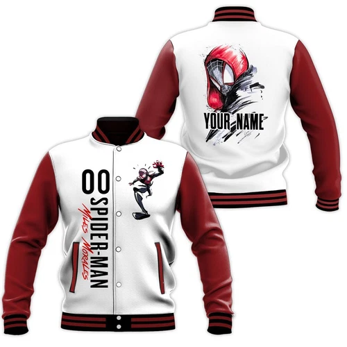 Personalized Spider Man Miles Morales Baseball Jacket