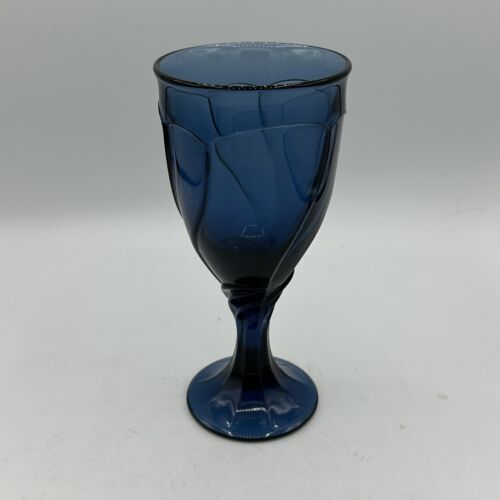 Noritake Sweet Swirl Midnight Cobalt Blue 7 3/8" Water Goblets Iced Tea Set Of 4 - Picture 3 of 6