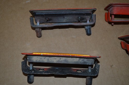 1969 Plymouth RoadRunner GTX OEM Marker Lights & Brackets Driver Passenger Side - Picture 9 of 11