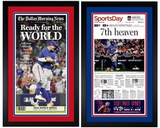 2023 Texas Rangers ALCS Champions Matted & Framed Newspaper Giclee Set!