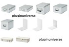 MUJI MoMA Large Galvanized Iron Box Silver Storage various size and shape