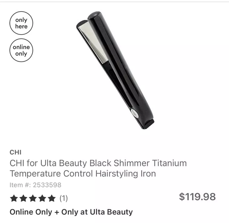 Chi for ulta beauty pink temperature control hairstyling clearance iron