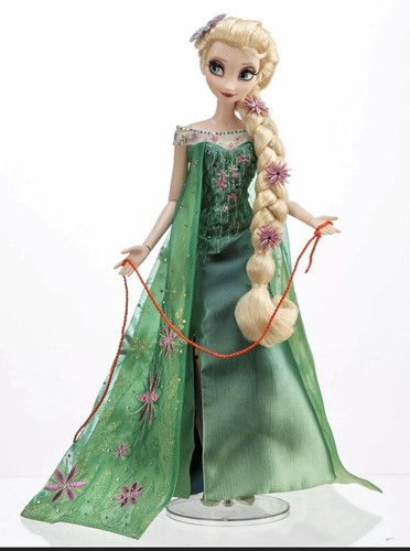 Disney Store 17" Limited Edition Frozen Fever ELSA & ANNA DOLLS NEW IN BOX FEDEX - Picture 3 of 4