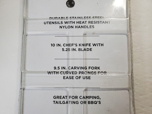New COLEMAN Stainless Steel Fork & Knife Set Camping Hunting Tailgating BBQ - Picture 6 of 6