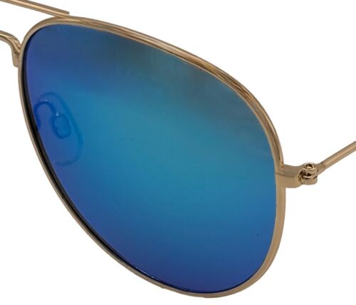 Tony Hawk Men Gold Sunglass Metal Aviator, Blue Flash Lens 47 2 - Picture 3 of 11