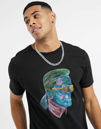 KARL LAGERFELD PARIS KARLTOON GAFAS DE SOL CARICATURA DIBUJOS ANIMADOS CAMISETA NEÓN 2XL - Imagen 21 de 28