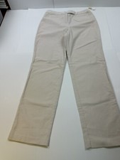 NWT TALBOTS Khaki Stretch Velour Velvet Pants 10