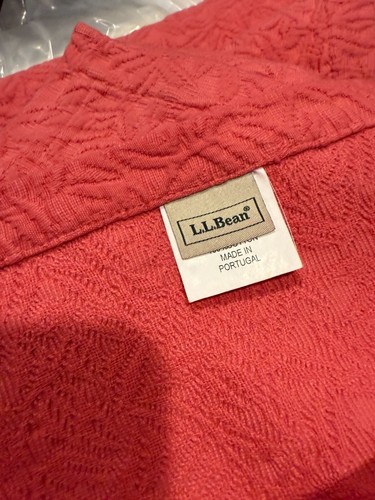LL BEAN Matelasse  Bedspread FULL  Cotton Heavy Blanket Quilt W/ 2 PILLOW SHAMS - Bild 2 von 4