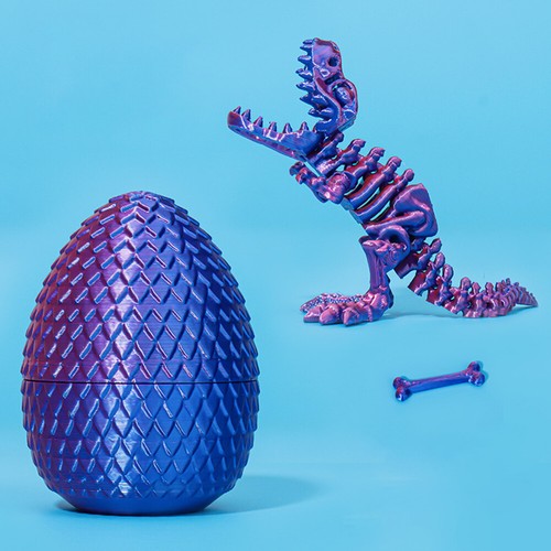 Drago Stampato 3D Giunto Mobile Decorazione Giocattolo Uovo di Dinosauro move - Foto 20 di 48