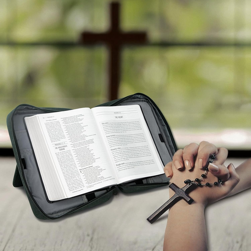 Bible Covers for Men & Women, Bible Case Carrying Church Bag with Book Stand, Bi - Picture 2 of 12