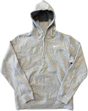 Nike CLUB FLEECE FUTURA Men's Pullover Hoodie Heather Grey Size Large