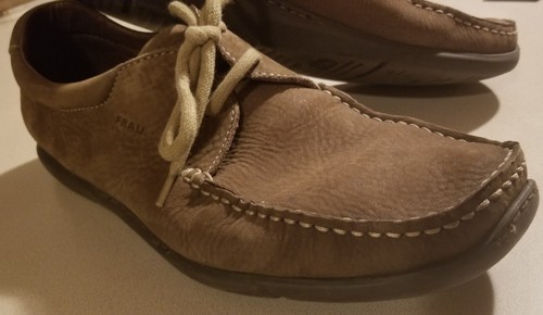 SCHÖNE HERREN FX FRAU WILDLEDER OXFORDS TAUPE GRÖSSE 14 SCHNÜRER BRAUN - Bild 2 von 6