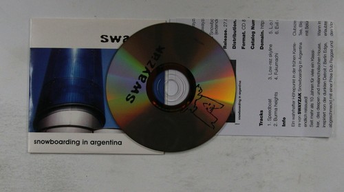 Swayzak Snowboarding In Argentina EU Adv Cardcover CD 2009 + Insert Tech House