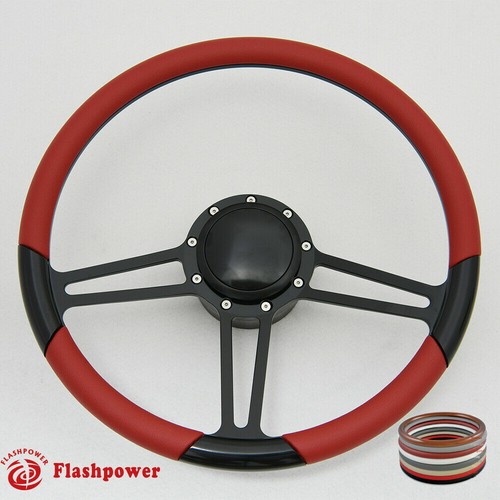 Volante Billet negro 15,5" negro envoltura completa Firebird Chevy - Imagen 5 de 8