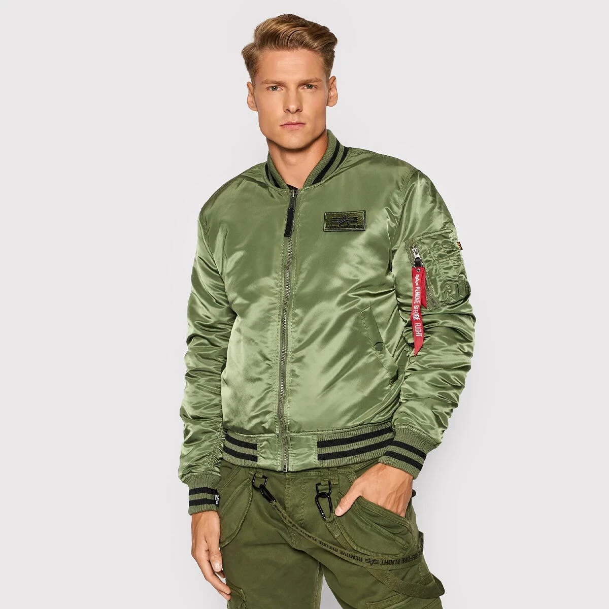 eBay Industries Alpha green | College Men Jacket sage