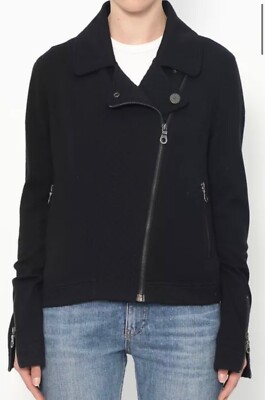 ヴィンテージ シャネル ジャケット 38 Chanel Vintage 2010 Black Moto Biker Jacket 38 40 42 4 6 8