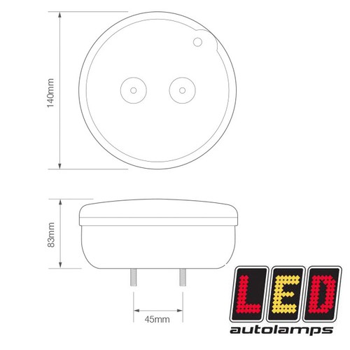 LED AUTOLAMPS HBL140 12v 24v LED Hamburger STOP TAIL INDICATOR FOG REVERSE Light - Picture 7 of 25