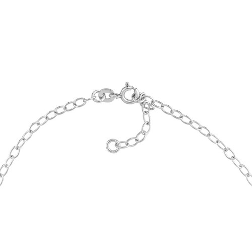 925 Sterlingsilber Friedenszeichen und Perlenfußkettchen verstellbar - Bild 4 von 5