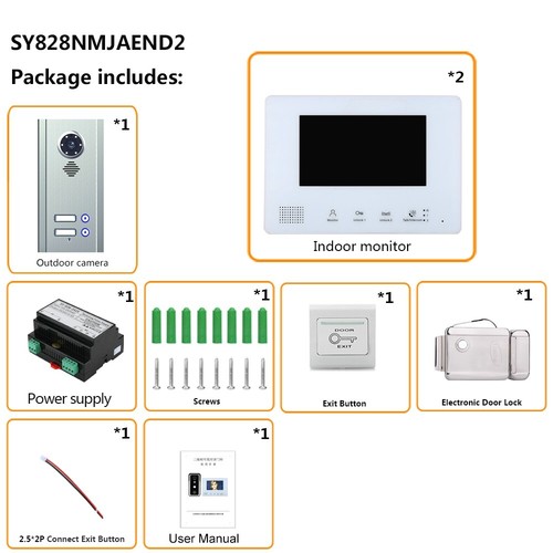 7Inch BUS 2 Wire Video doorbell Intercom Night Vision camera Home Door Phone - Bild 13 von 17