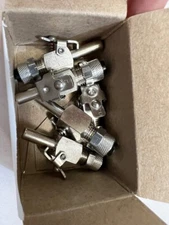 PARKER Chrome Plated CA360 Brass, Plug in Stem x Compression, Flow-through, 5PK