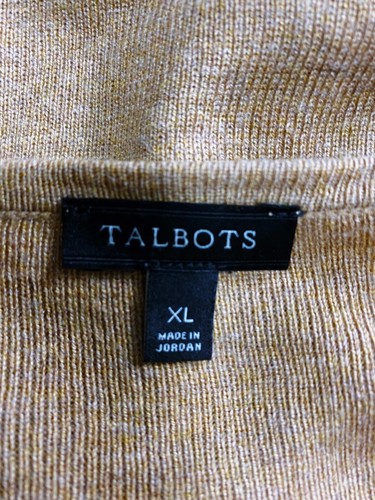 Talbots Mens Sweater Size XL Brown V-Neck Long Sleeve Pullover - Picture 5 of 7