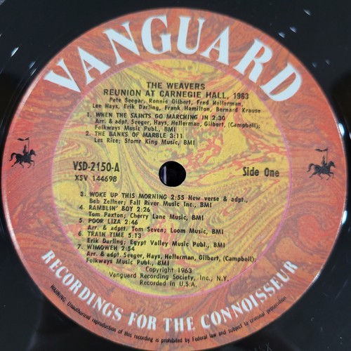 The Weavers - Reunion At Carnegie Hall, 1963 Vinyl LP - Vanguard VSD 2150 - Imagen 6 de 6