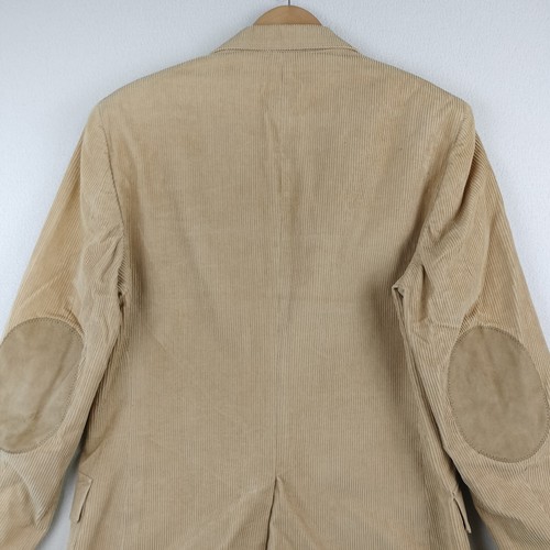 VTG McGregor Mens Corduroy Blazer Tan Wide Whale Sport Coat Elbow Patch Academia - Picture 10 of 24