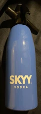NEW SKYY VODKA SODA SIPHON (1 LITER) makes club soda seltzer PROMO Blue