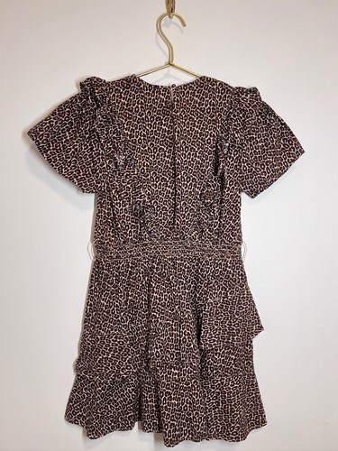 EverAfter Girls Leopard Animal Print Mini Short dress Ruffle Size 12 - Picture 7 of 8