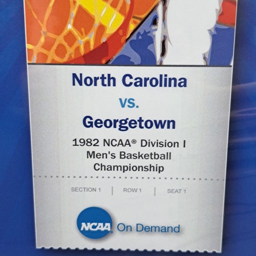 1982 NCAA Basketball Championship Division 1 North Carolina VS. Georgetown DVD - Picture 2 of 9