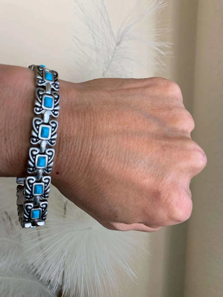 优雅钢磁性手链男式女式关节炎疼痛能量平衡能量 — 第 4/4 张图片