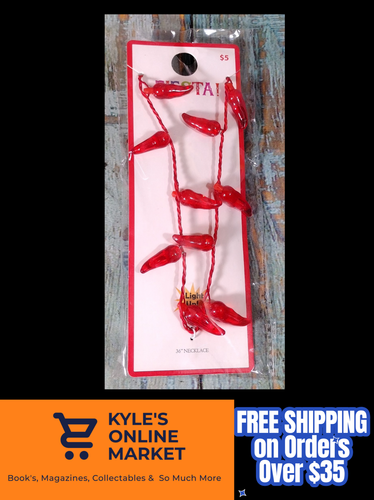 Fiesta! 36" Light Up Necklace - Chili Peppers - NEW - Picture 1 of 7